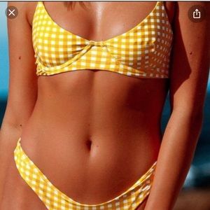 Blackbough yellow gingham bikini